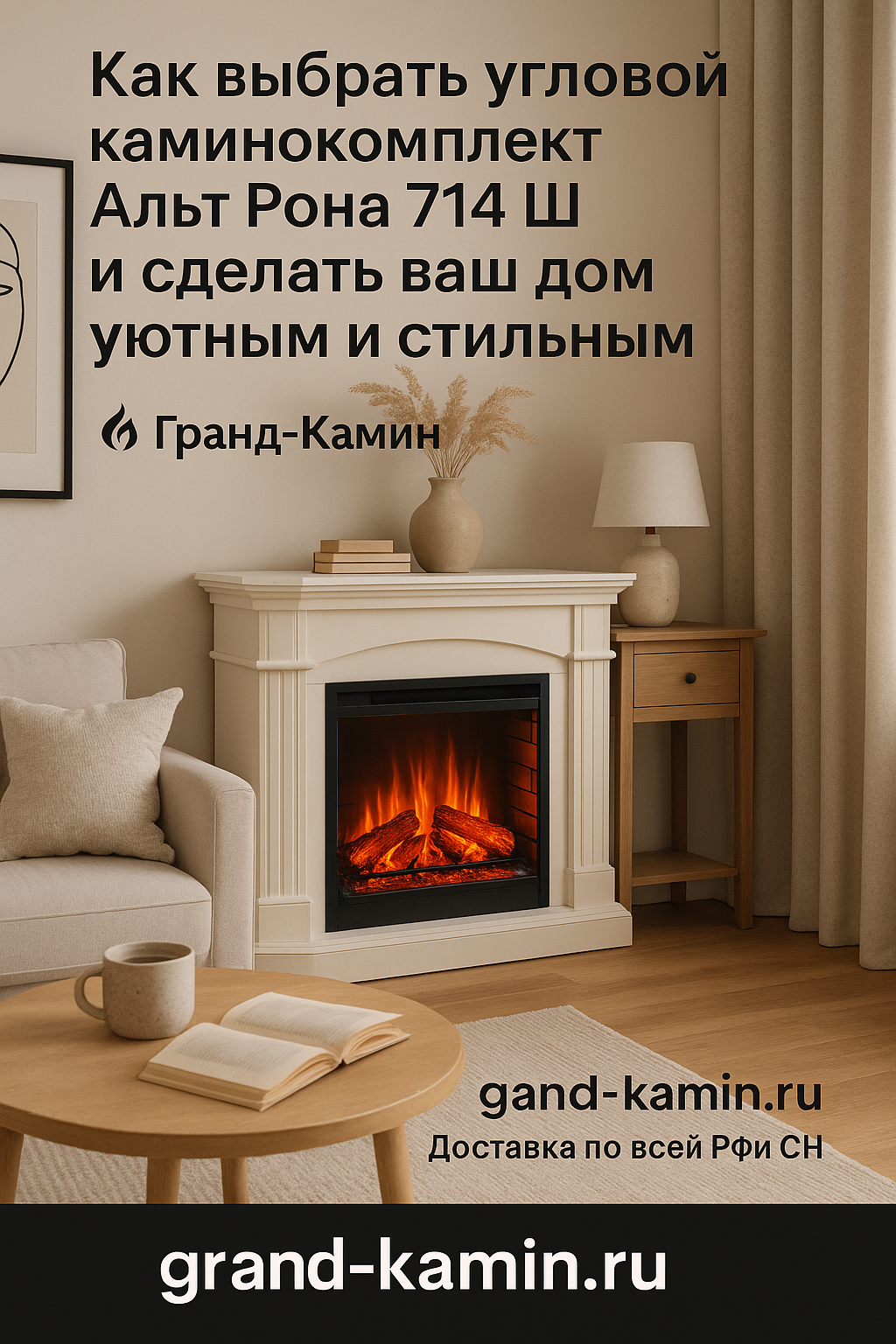 Как выбрать угловой каминокомплект Альт Рона 714 Ш и сделать ваш дом уютным и стильным местом для жизни