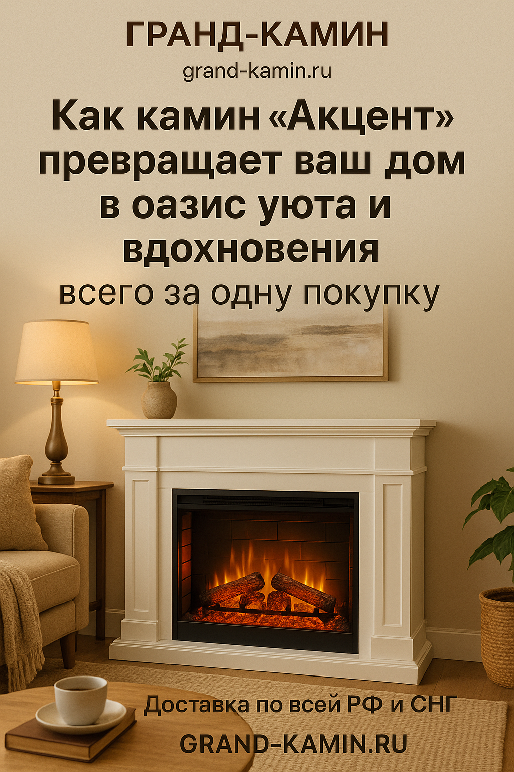 Как камин «Акцент» превращает ваш дом в оазис уюта и вдохновения всего за одну покупку