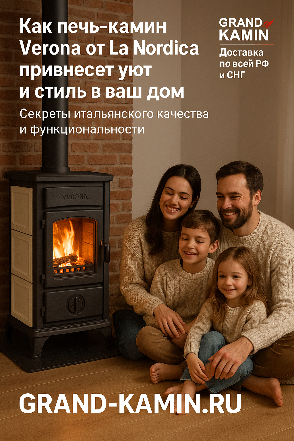 Как печь-камин Verona от La Nordica привнесет уют и стиль в ваш дом: секреты итальянского качества и функциональности