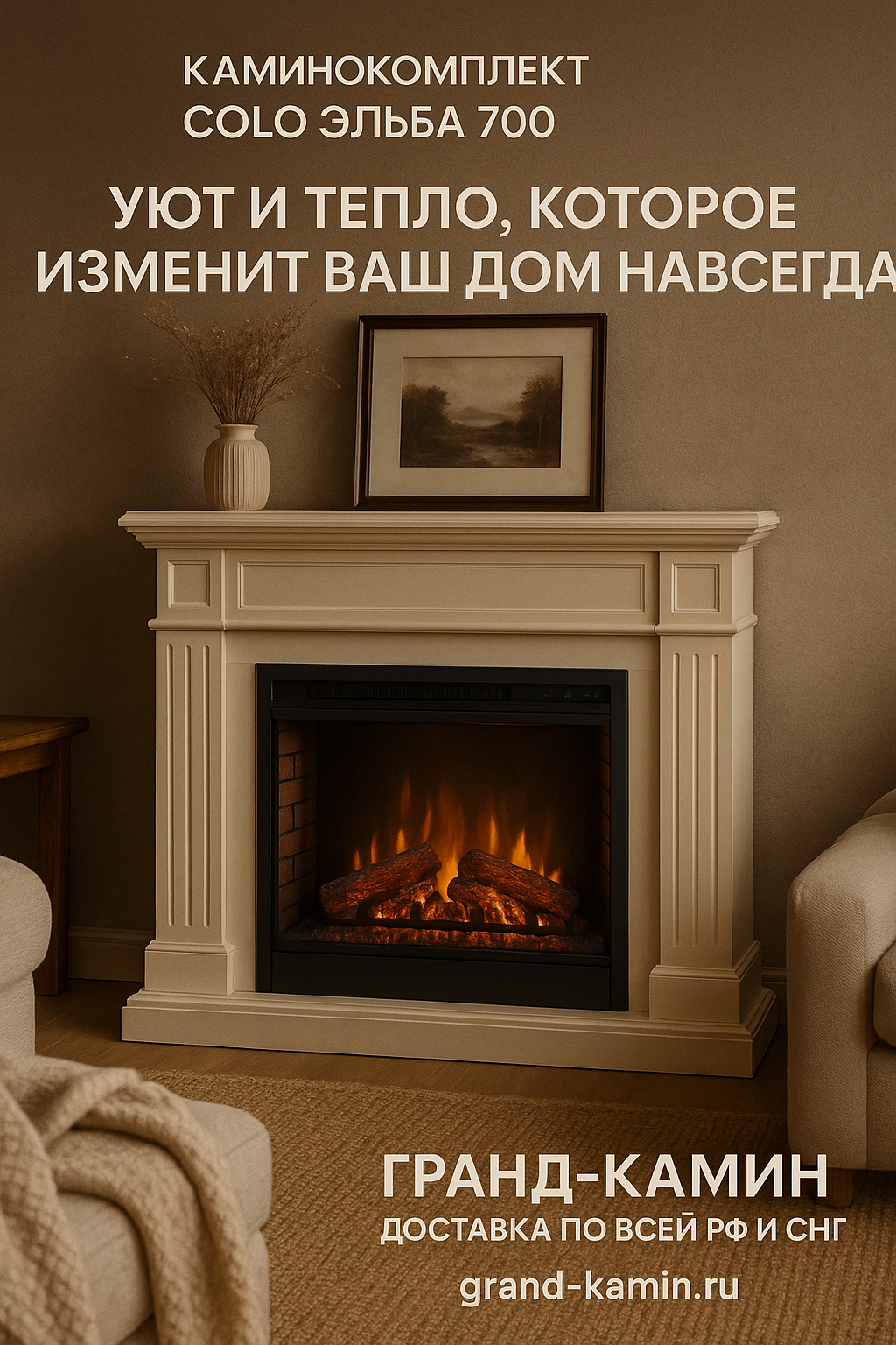 Каминокомплект Соло Эльба 700 Ш: создайте уют и тепло, которое изменит ваш дом навсегда