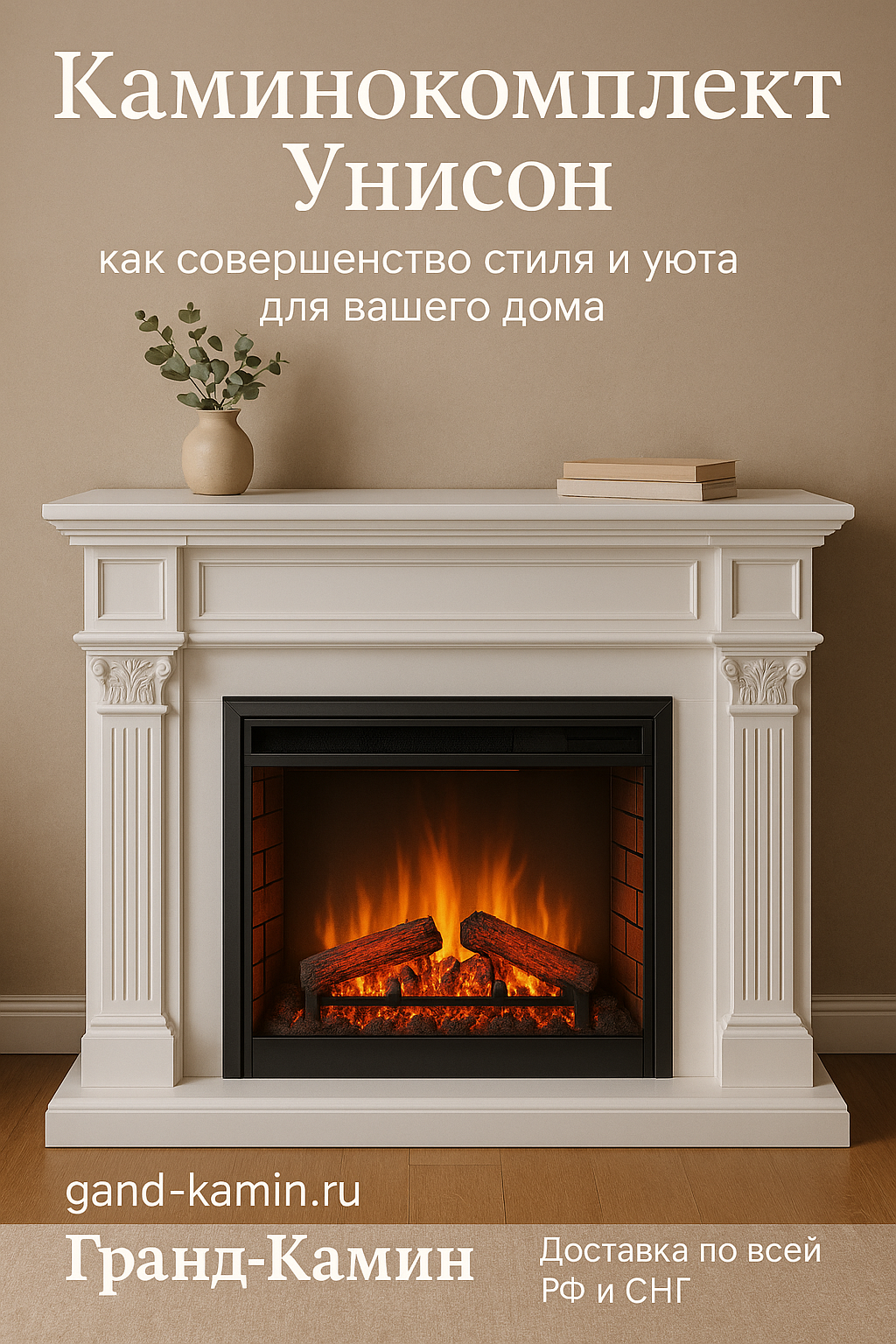 Каминокомплект Унисон как совершенство стиля и уюта для вашего дома