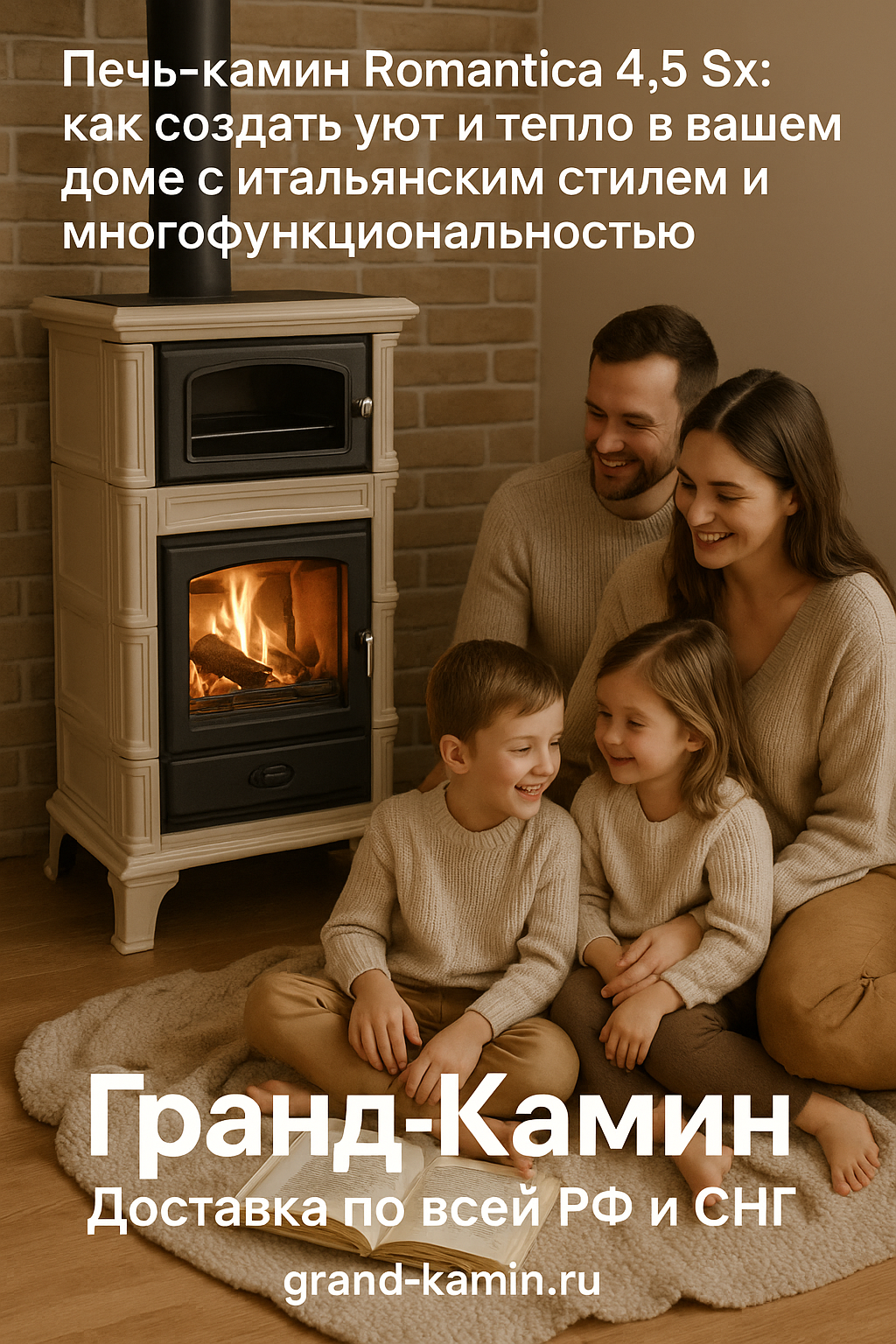 Печь-камин Romantica 4,5 Sx: как создать уют и тепло в вашем доме с итальянским стилем и многофункциональностью