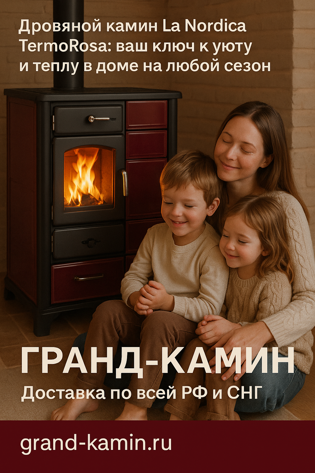 Дровяной камин La Nordica TermoRosa: ваш ключ к уюту и теплу в доме на любой сезон