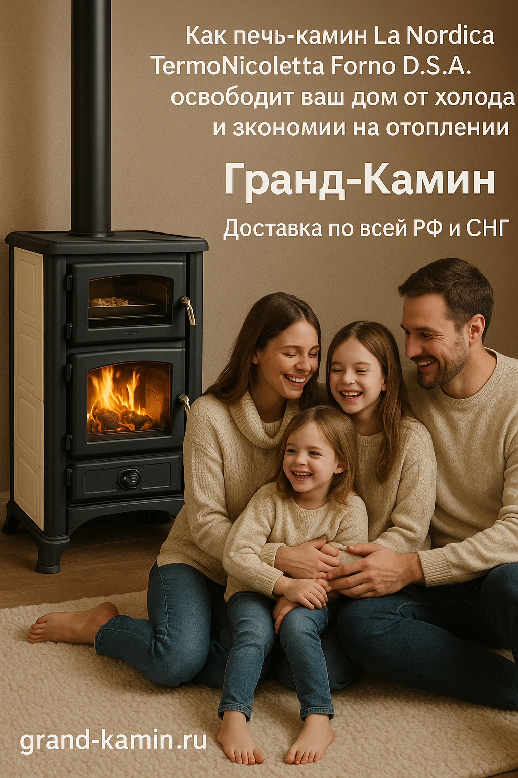 Как печь-камин La Nordica TermoNicoletta Forno D.S.A освободит ваш дом от холода и экономии на отоплении