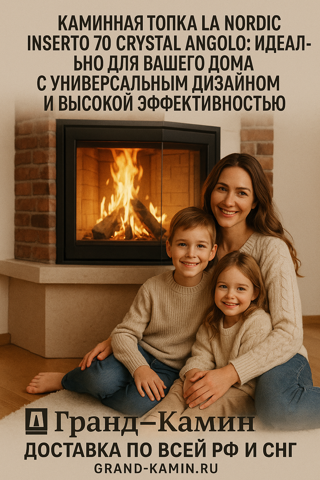 Каминная топка La Nordica INSERTO 70 CRYSTAL ANGOLO: идеально для вашего дома с универсальным дизайном и высокой эффективностью