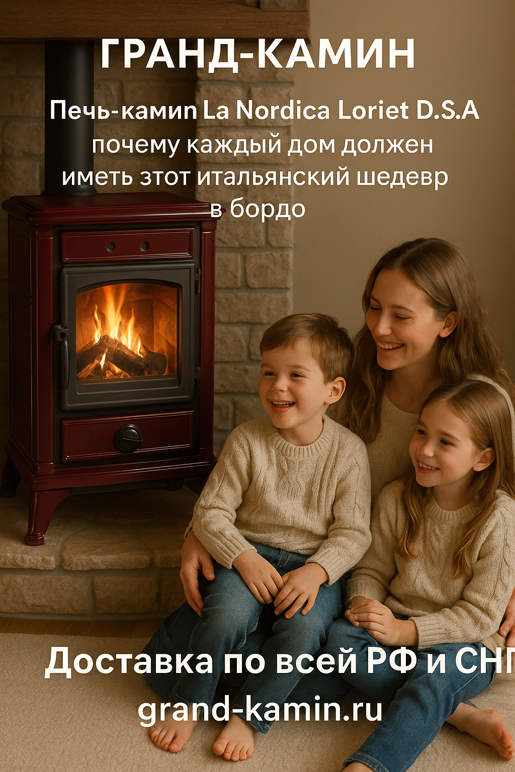 Печь-камин La Nordica Loriet D.S.A: почему каждый дом должен иметь этот итальянский шедевр в бордо