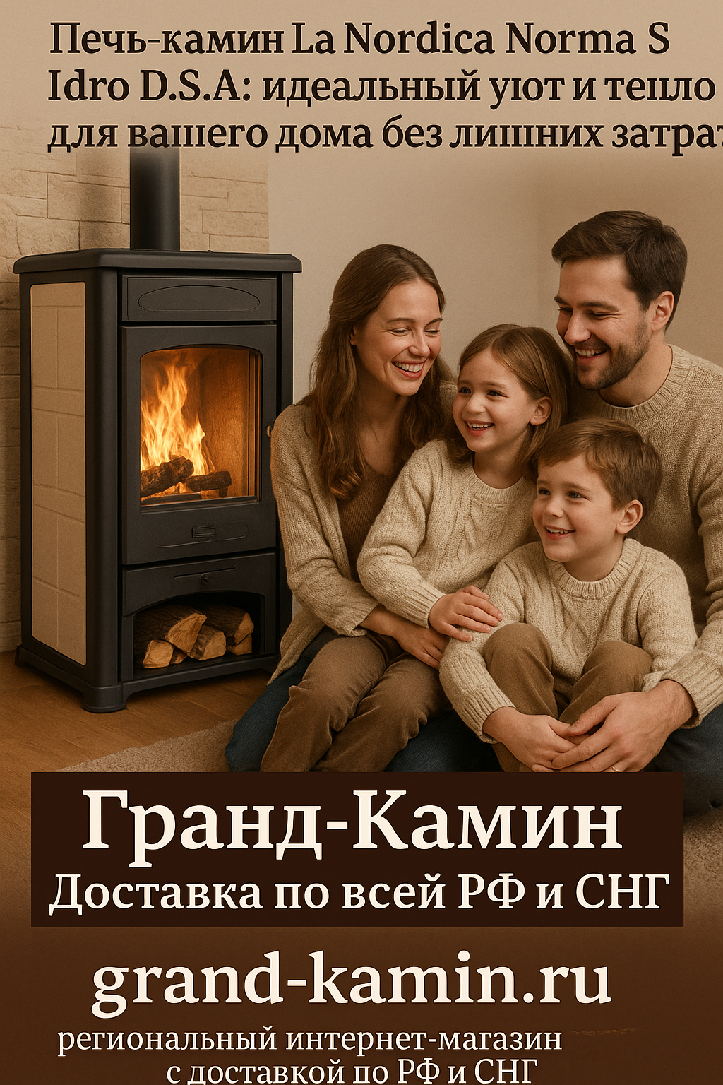 Печь-камин La Nordica Norma S Idro D.S.A: идеальный уют и тепло для вашего дома без лишних затрат