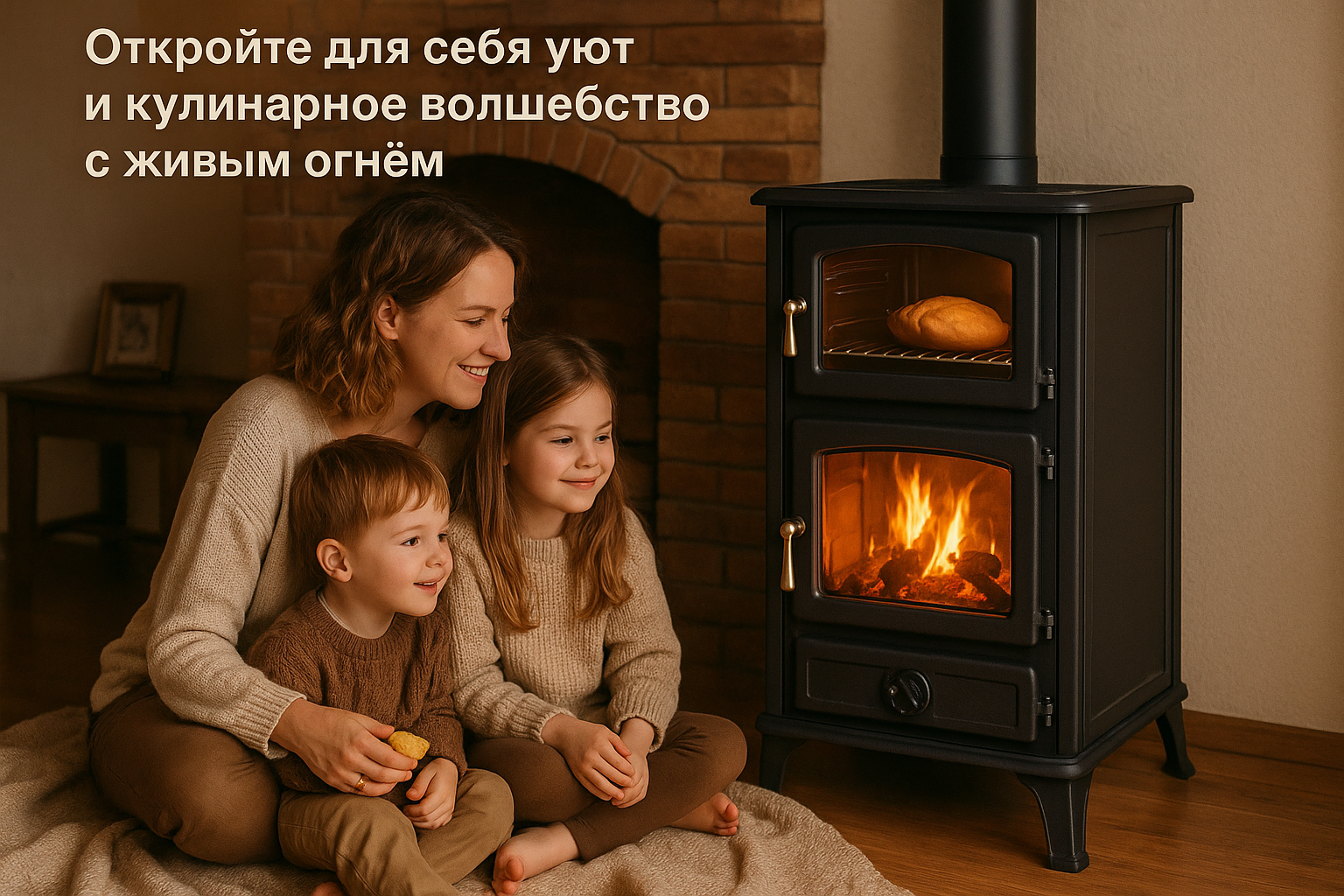 Печь-камин La Nordica Romantica 3,5: откройте для себя уют и кулинарное волшебство с живым огнем