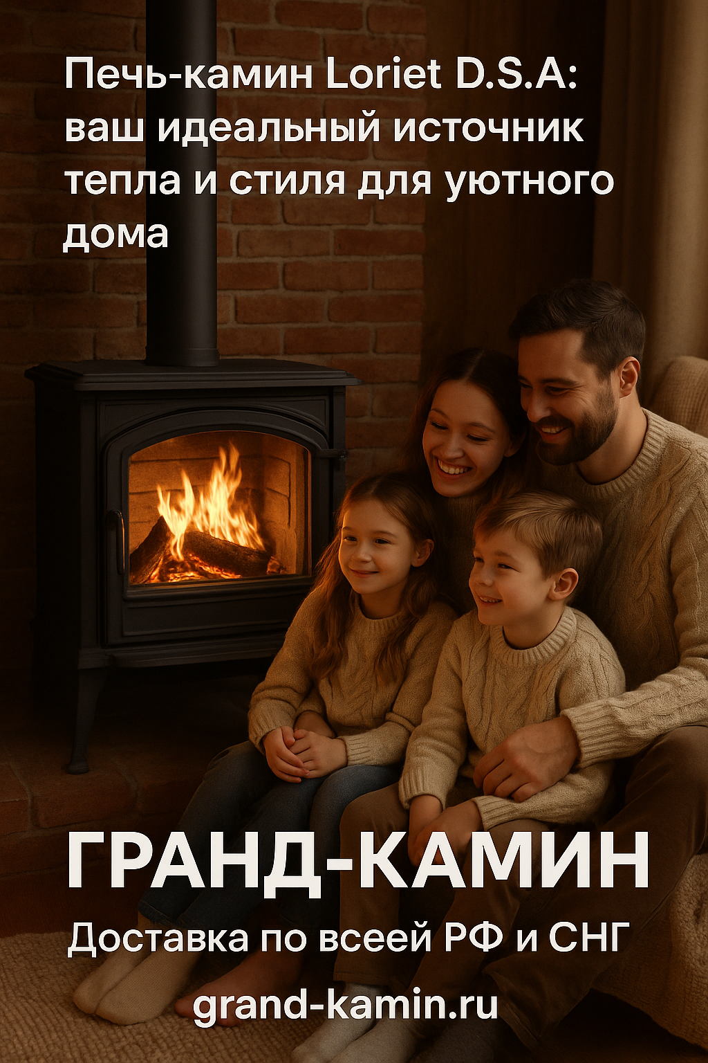 Печь-камин Loriet D.S.A: ваш идеальный источник тепла и стиля для уютного дома