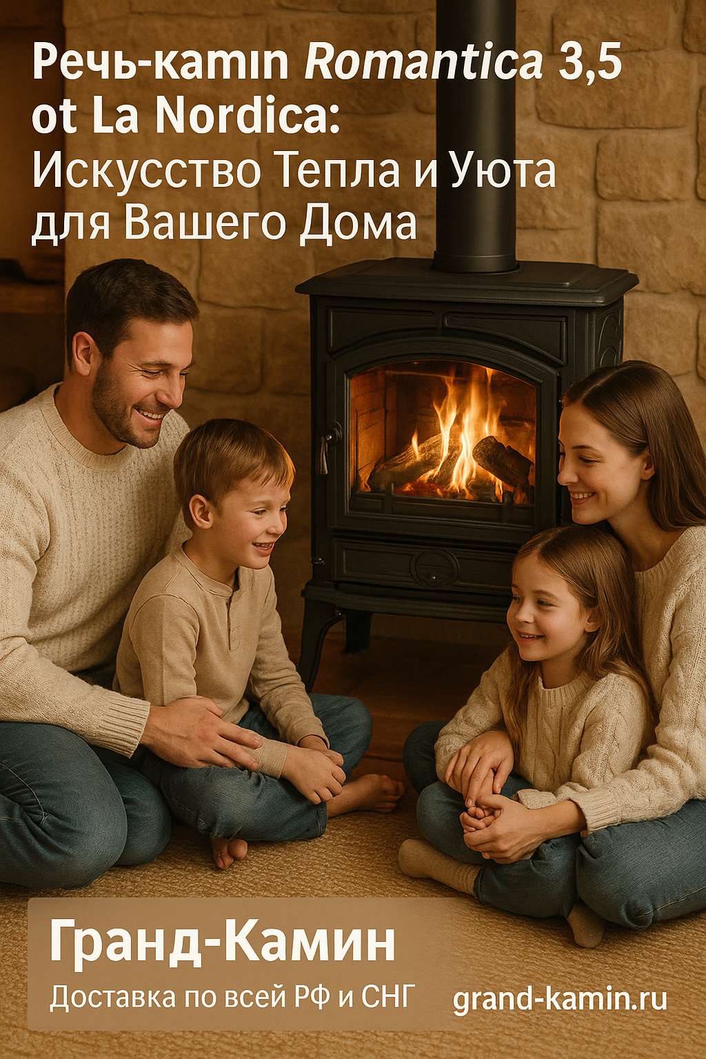 Печь-камин Romantica 3,5 от La Nordica: Искусство Тепла и Уюта для Вашего Дома