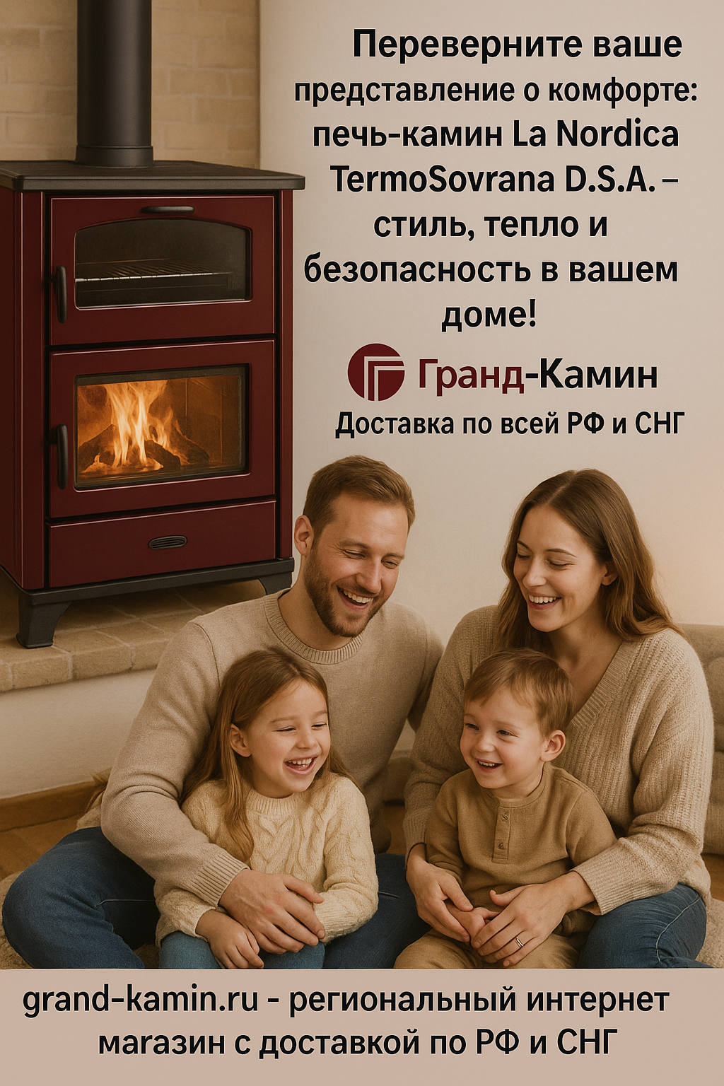 Переверните ваше представление о комфорте: печь-камин La Nordica TermoSovrana D.S.A. - стиль, тепло и безопасность в вашем доме!