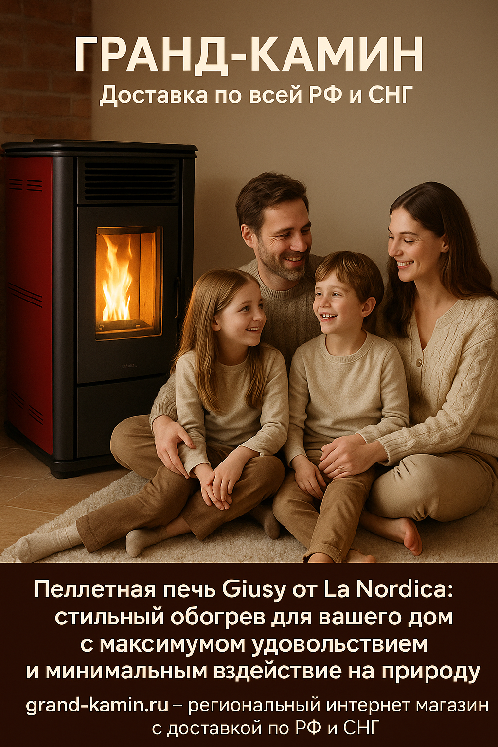 Пеллетная печь Giusy от La Nordica: стильный обогрев для вашего дома с максимумом удовольствия и минимальным воздействием на природу