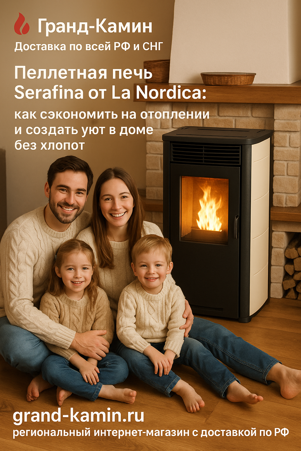 Пеллетная печь Serafina от La Nordica: как сэкономить на отоплении и создать уют в доме без хлопот