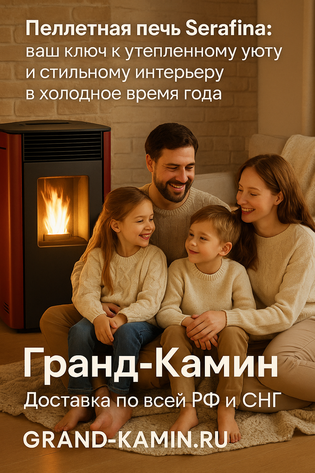 Пеллетная печь Serafina: ваш ключ к утепленному уюту и стильному интерьеру в холодное время года