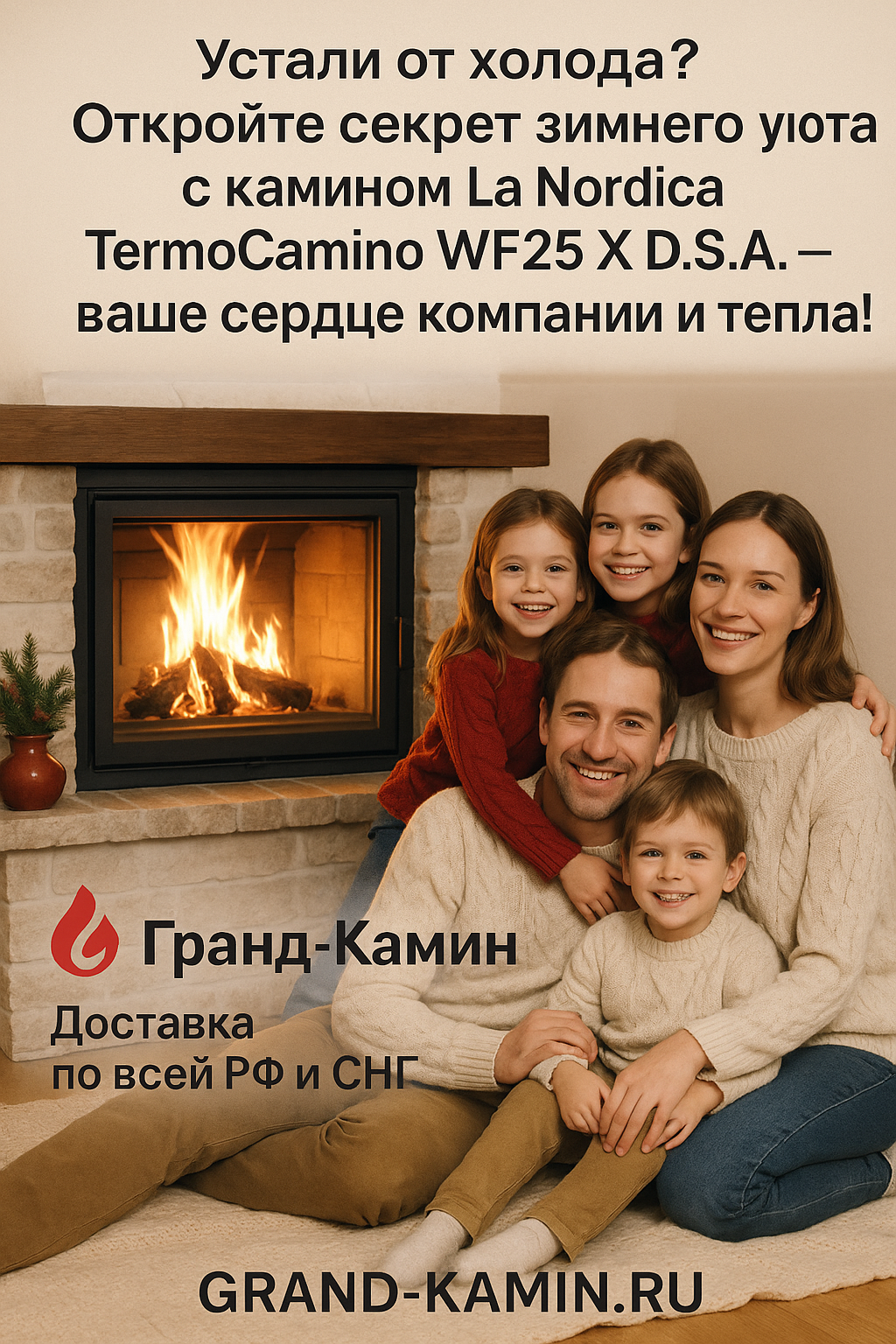 Устали от холода? Откройте секрет зимнего уюта с камином La Nordica TermoCamino WF25 X D.S.A. - ваше сердце компании и тепла!