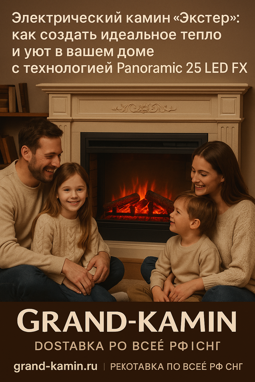 Электрический камин «Экстер»: как создать идеальное тепло и уют в вашем доме с технологией Panoramic 25 LED FX