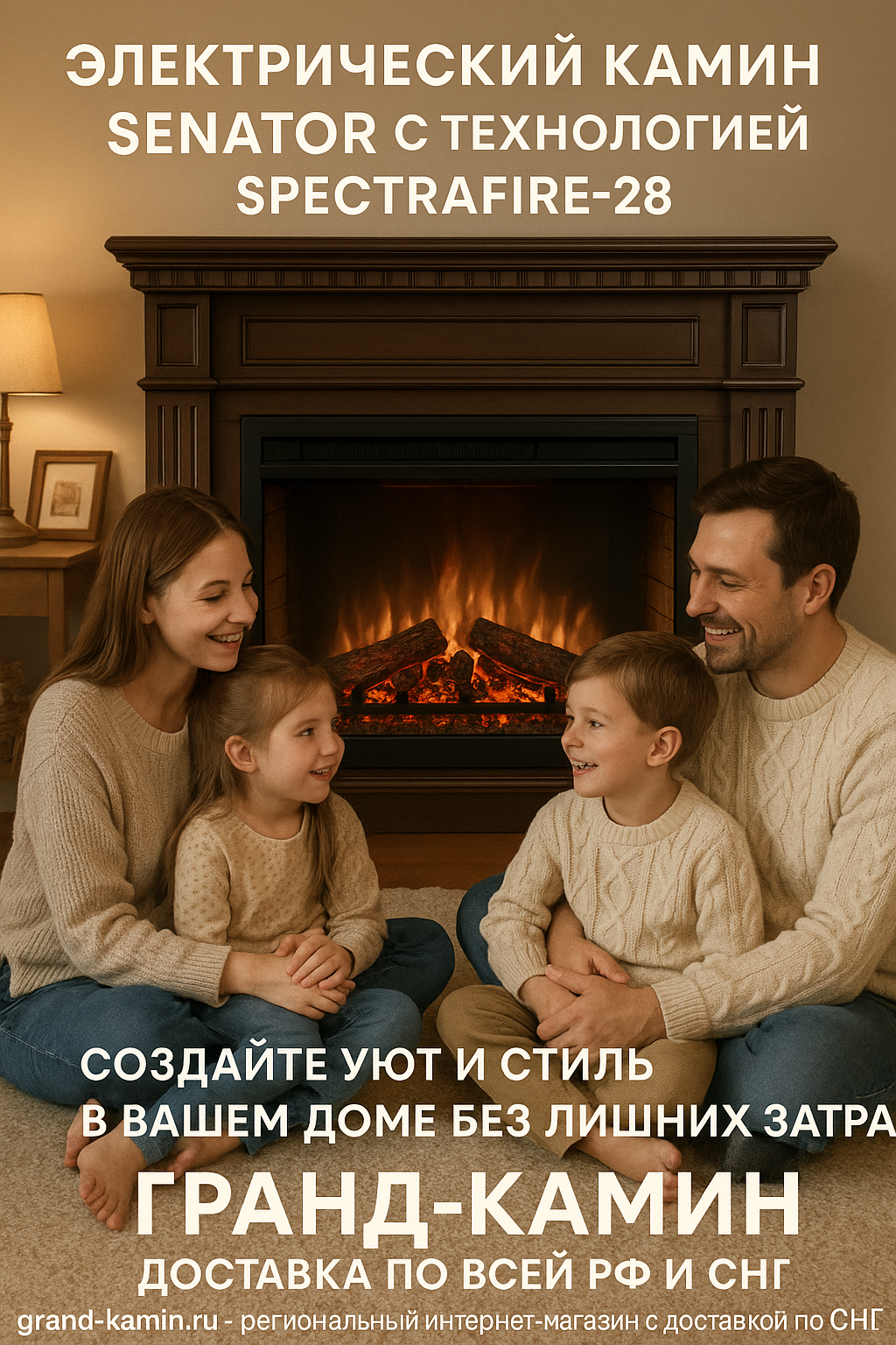 Электрический камин Senator с технологией Spectrafire-28: создайте уют и стиль в вашем доме без лишних затрат