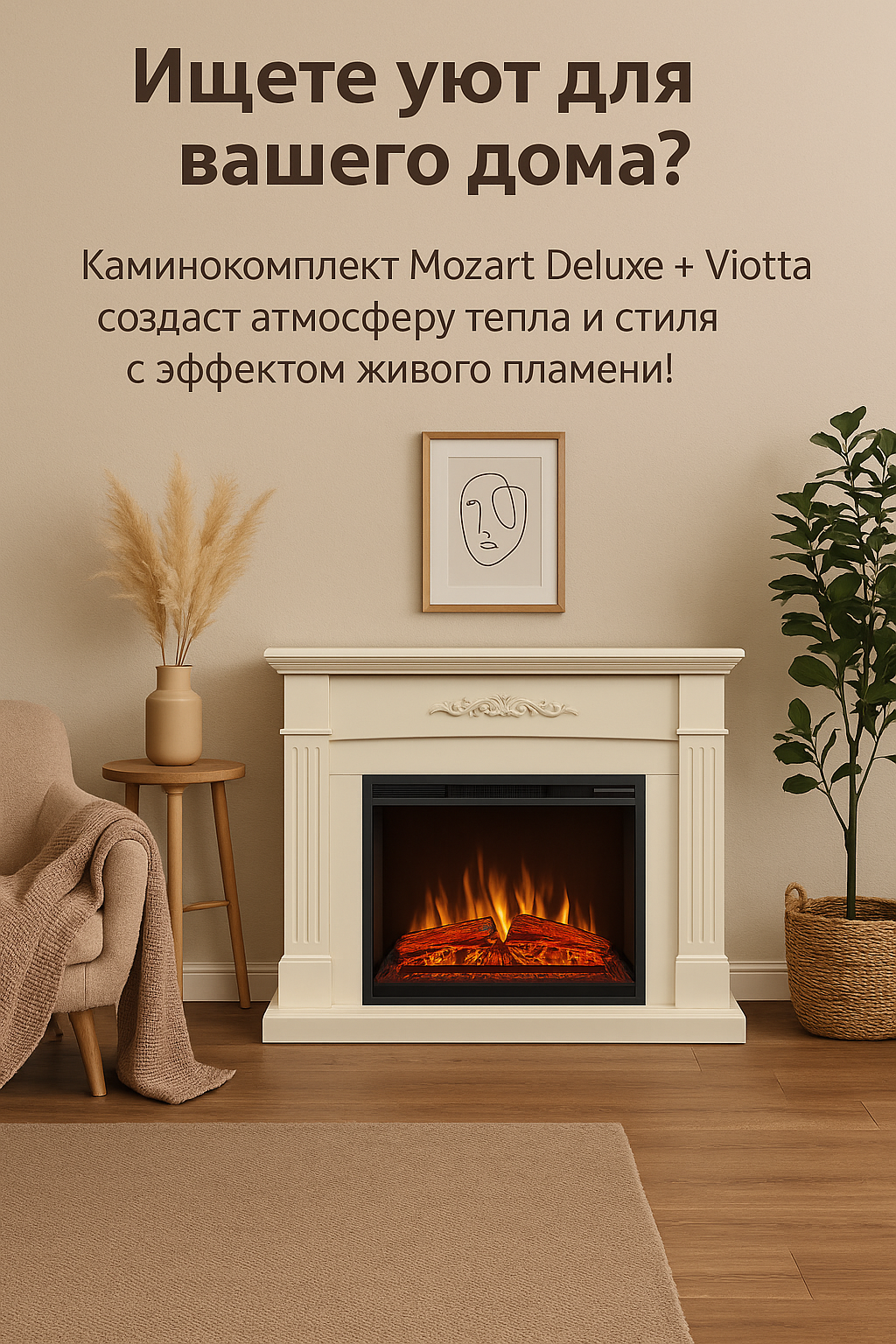 Электрокамин Mozart Deluxe: как создать уют и стиль в вашем доме за считанные минуты