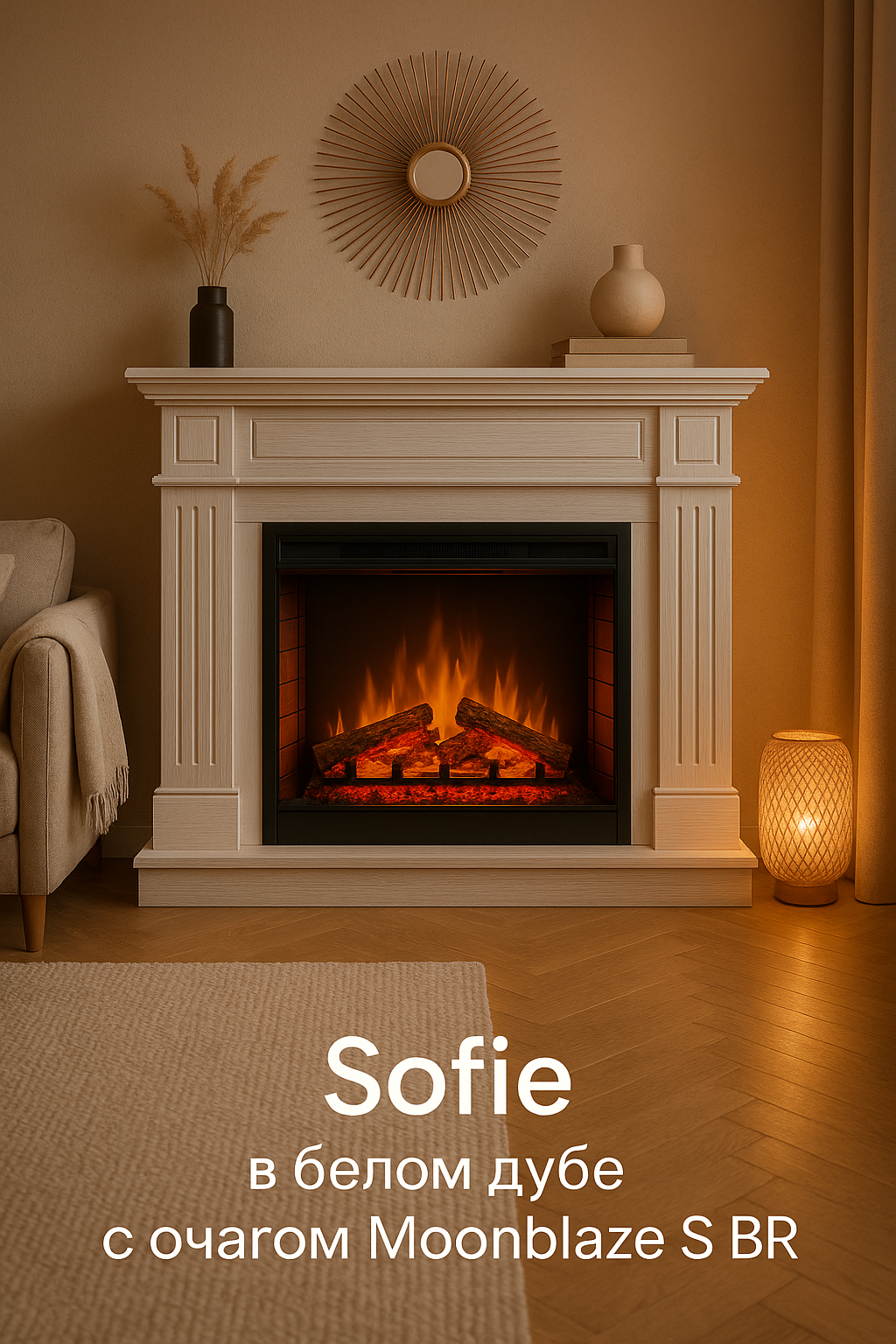 Лучший электрический камин Sofie с очагом Moonblaze S BR: как создать уют и тепло в вашем доме без лишних затрат