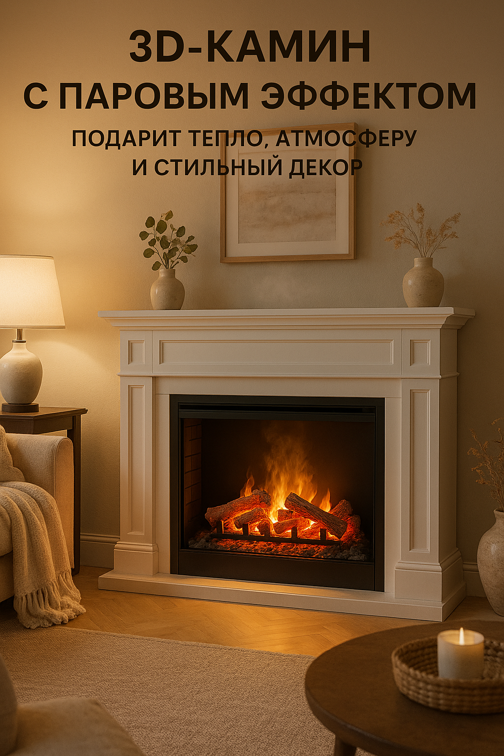 Как 3D-камин с паровым эффектом сделает ваш дом уютнее и безопаснее: откройте секреты идеального уюта