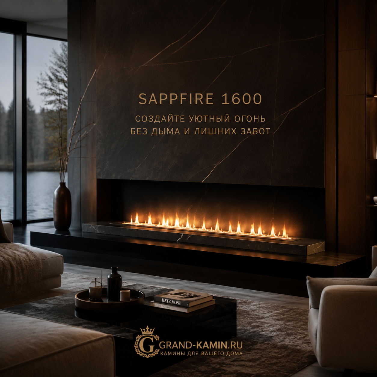 Топливный блок SappFire 1600: создайте уютный огонь без дыма и лишних забот для вашего интерьера