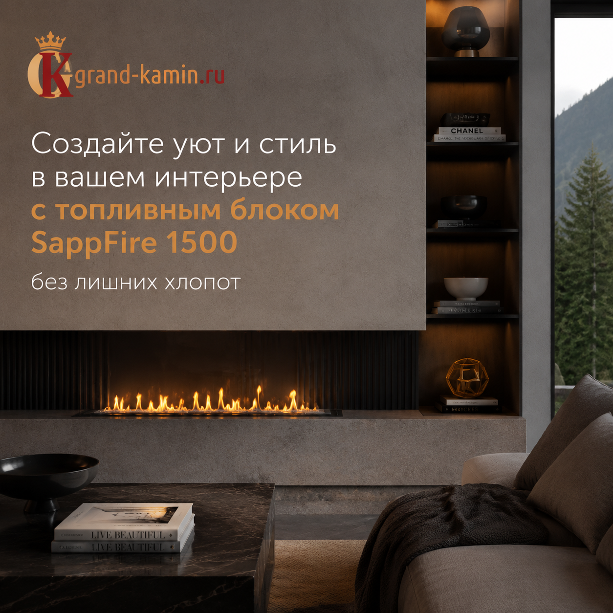 Создайте уют и стиль в вашем интерьере с топливным блоком SappFire 1500 без лишних хлопот