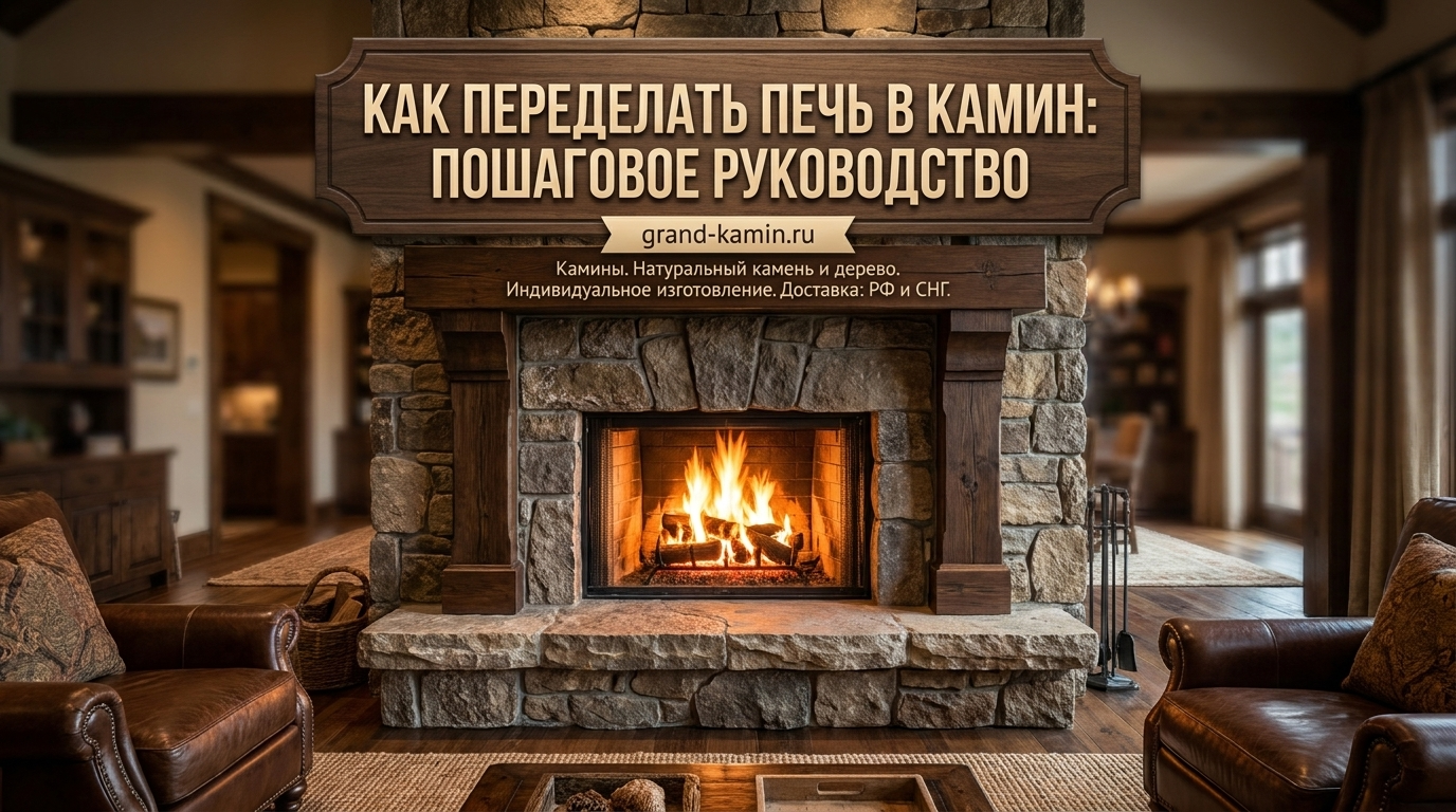 Процесс переделки старой печи в современный камин